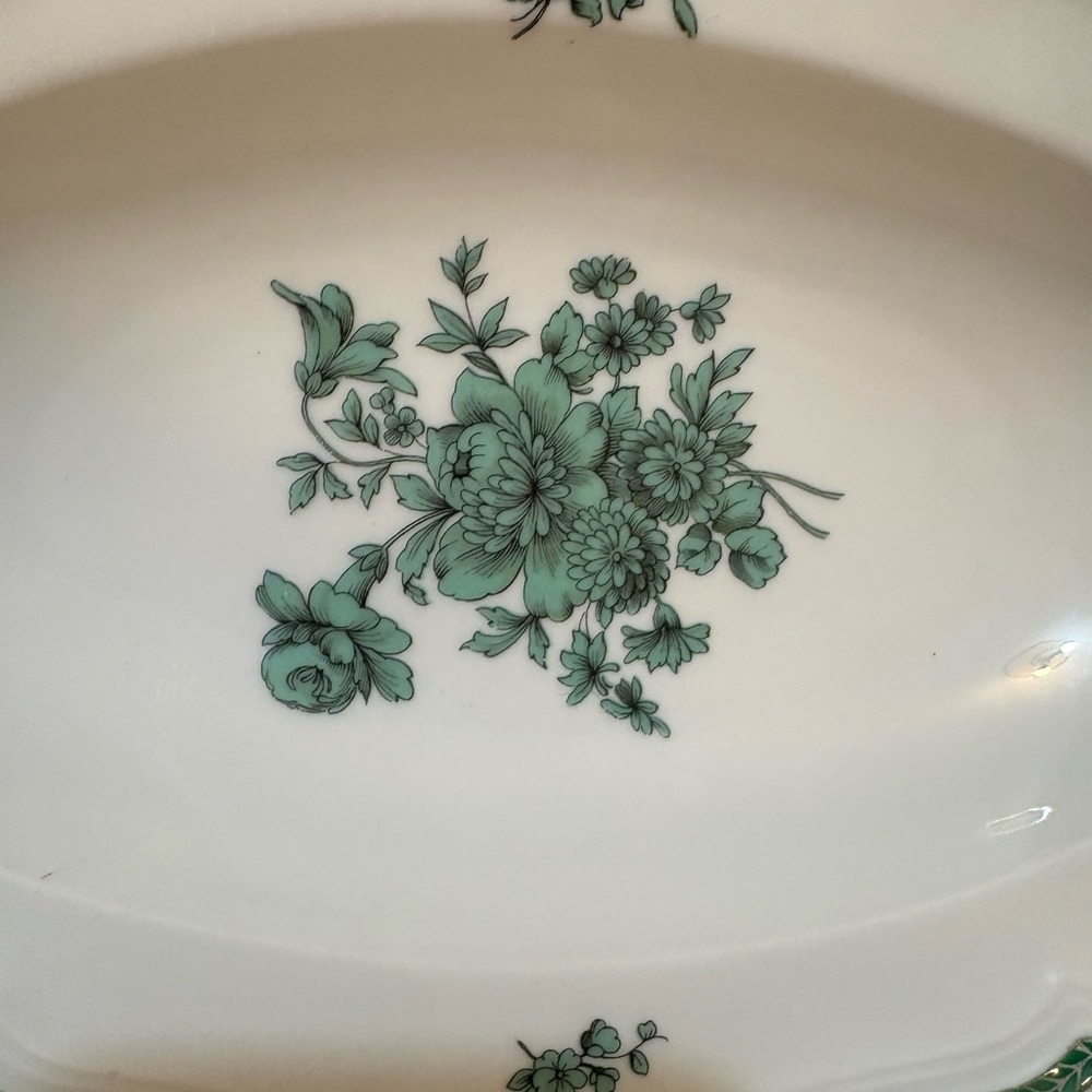 Vintage Rosenthal Green and Cream Floral relish dish bowl - Picture 5 of 6